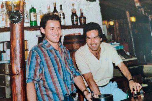 Andres, Isaac, Fundadores del Bar la Cabaña en Alcañiz